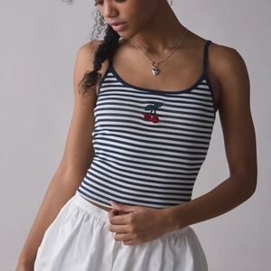 UO Striped Cherry Cami NWT Size XL